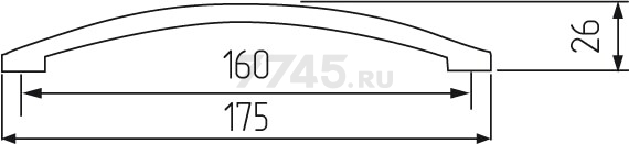 Ручка мебельная скоба STARFIX h28-160 медь полированная (SMF-10781) - Фото 2