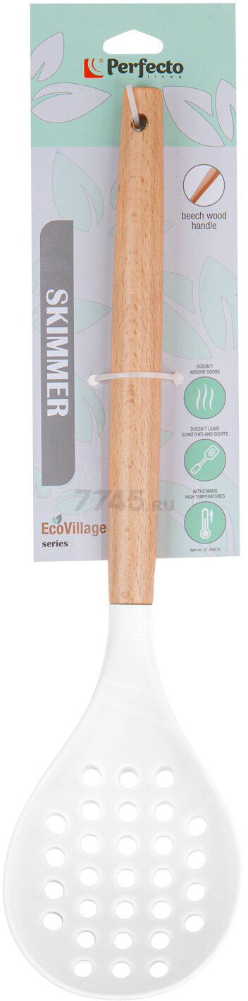 Шумовка PERFECTO LINEA EcoVillage белая (21-338513) - Фото 3