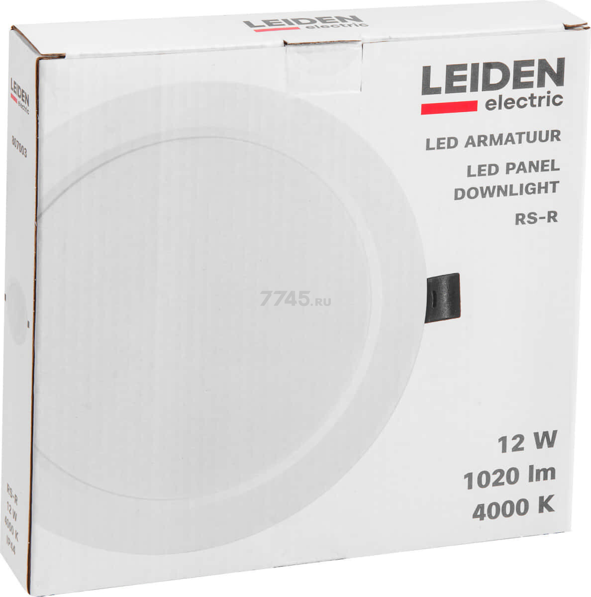 Светильник встраиваемый светодиодный 12 Вт 4000К LEIDEN ELECTRIC RS-R (807003) - Фото 5