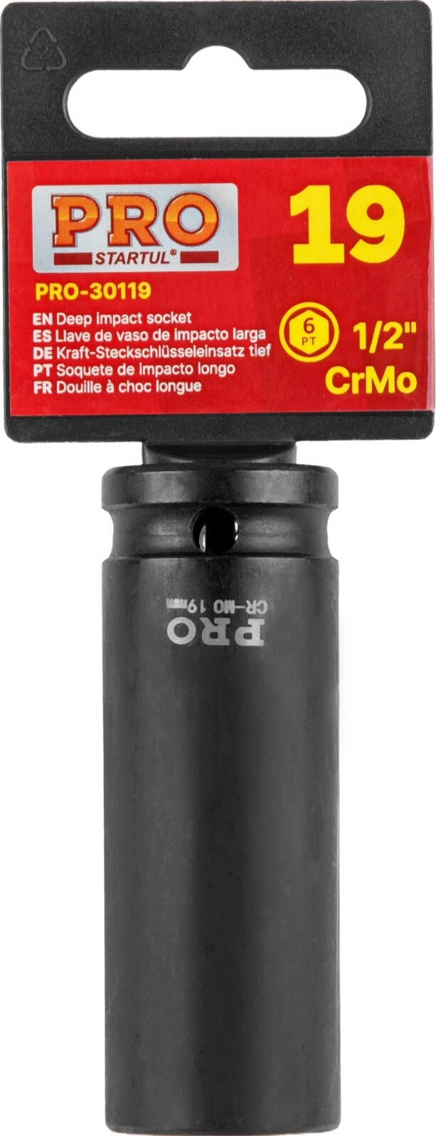 Головка ударная 1/2" 19 мм 6 граней глубокая PRO STARTUL (PRO-30119) - Фото 2