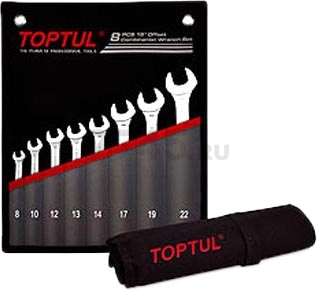 Набор ключей комбинированных 8-22 мм 8 предметов TOPTUL Pro-Line (GPCW0801)