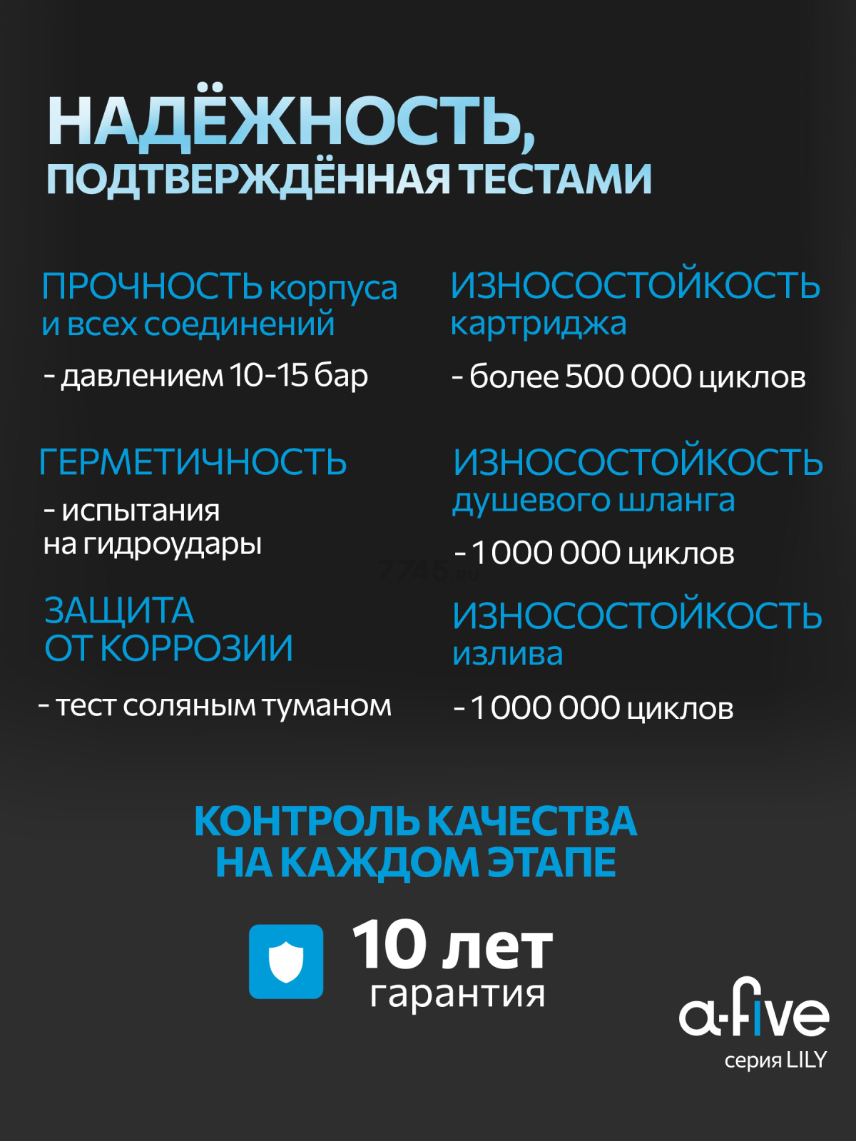 Душевая стойка A-FIVE серия Lily белый (А5-1337) - Фото 4