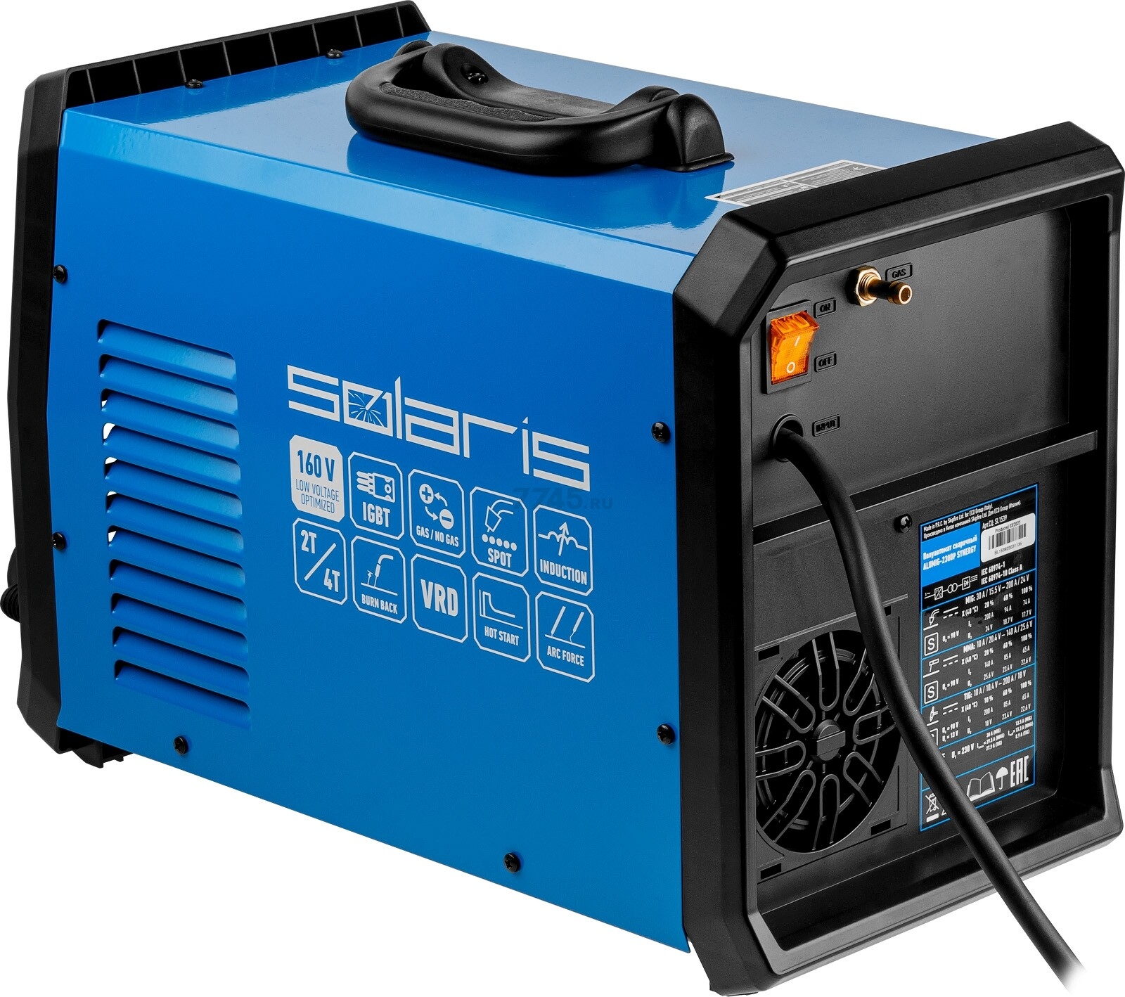 Полуавтомат сварочный SOLARIS ALUMIG-230DP SYNERGY (SL1539-2) - Фото 14