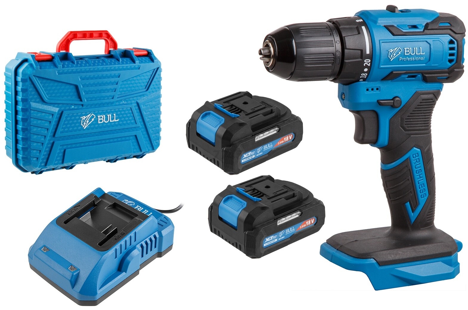 Дрель-шуруповерт аккумуляторная BULL SR 1804 XLTpro (1329421) - Фото 4