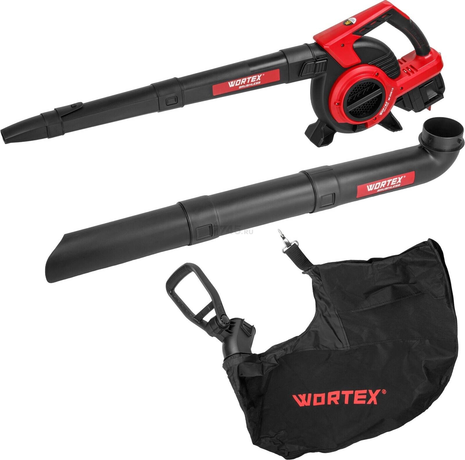 Воздуходувка-пылесос аккумуляторная WORTEX BB 2536-1 D XLT SET (1333418) - Фото 8