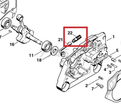 Фильтр масляный для бензопилы ECO CSP-267 (T0008)
