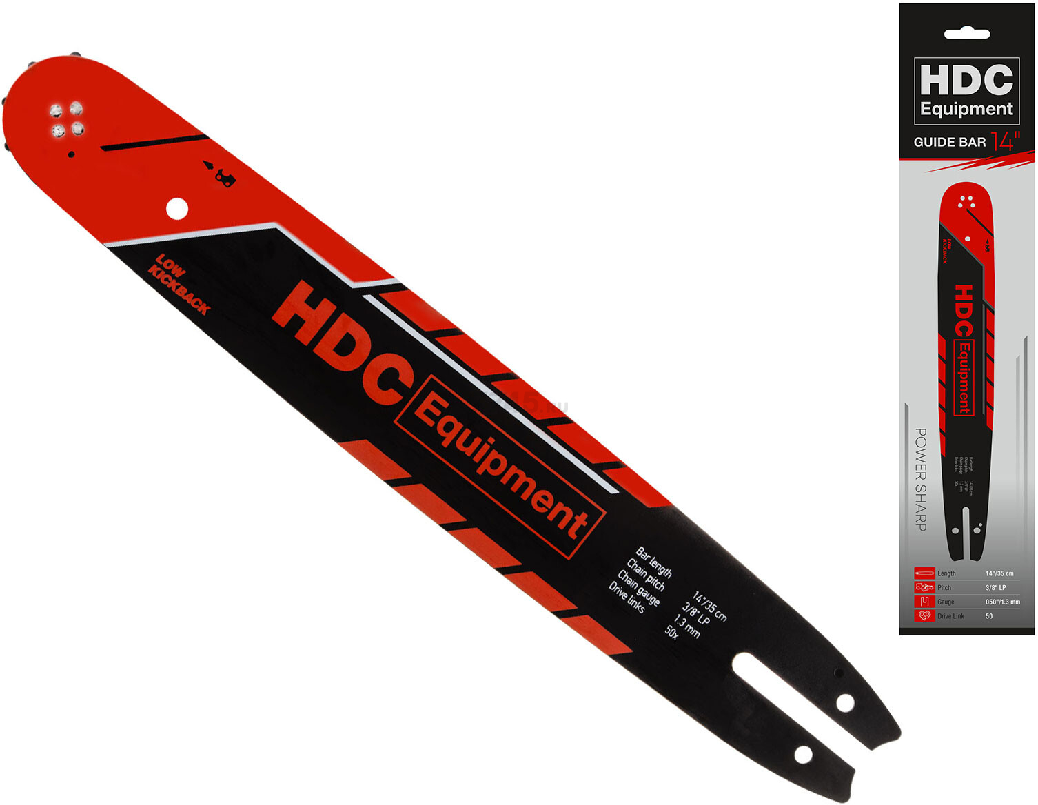 Шина 35 см 14" 3/8" LP 1.3 мм 9 зубьев HDC (HD-C14374)