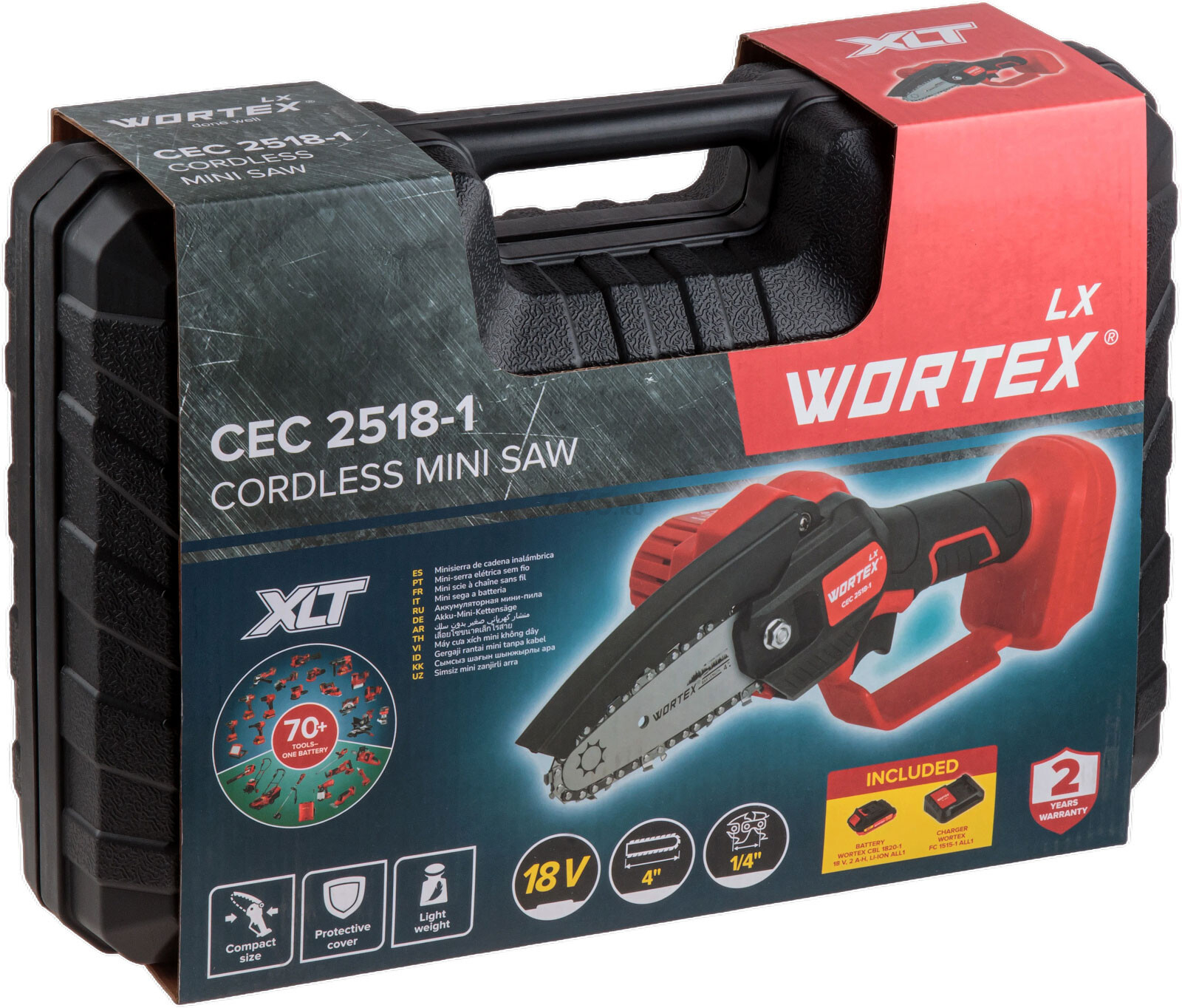 Пила цепная аккумуляторная WORTEX LX CEC 2518-1 XLT SET (1329493) - Фото 26