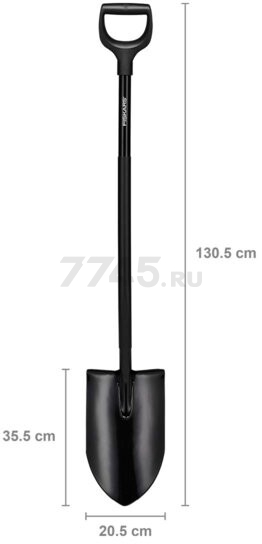 Лопата штыковая FISKARS Ergonomic Pro XL (1066707) - Фото 7