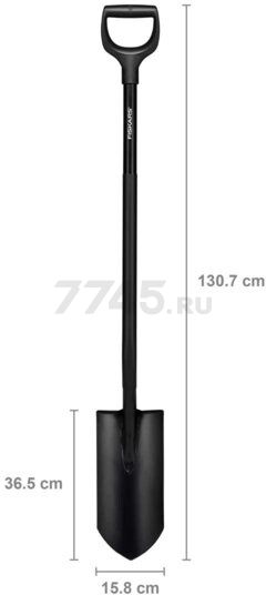 Лопата штыковая FISKARS Ergonomic Pro (1066709) - Фото 7