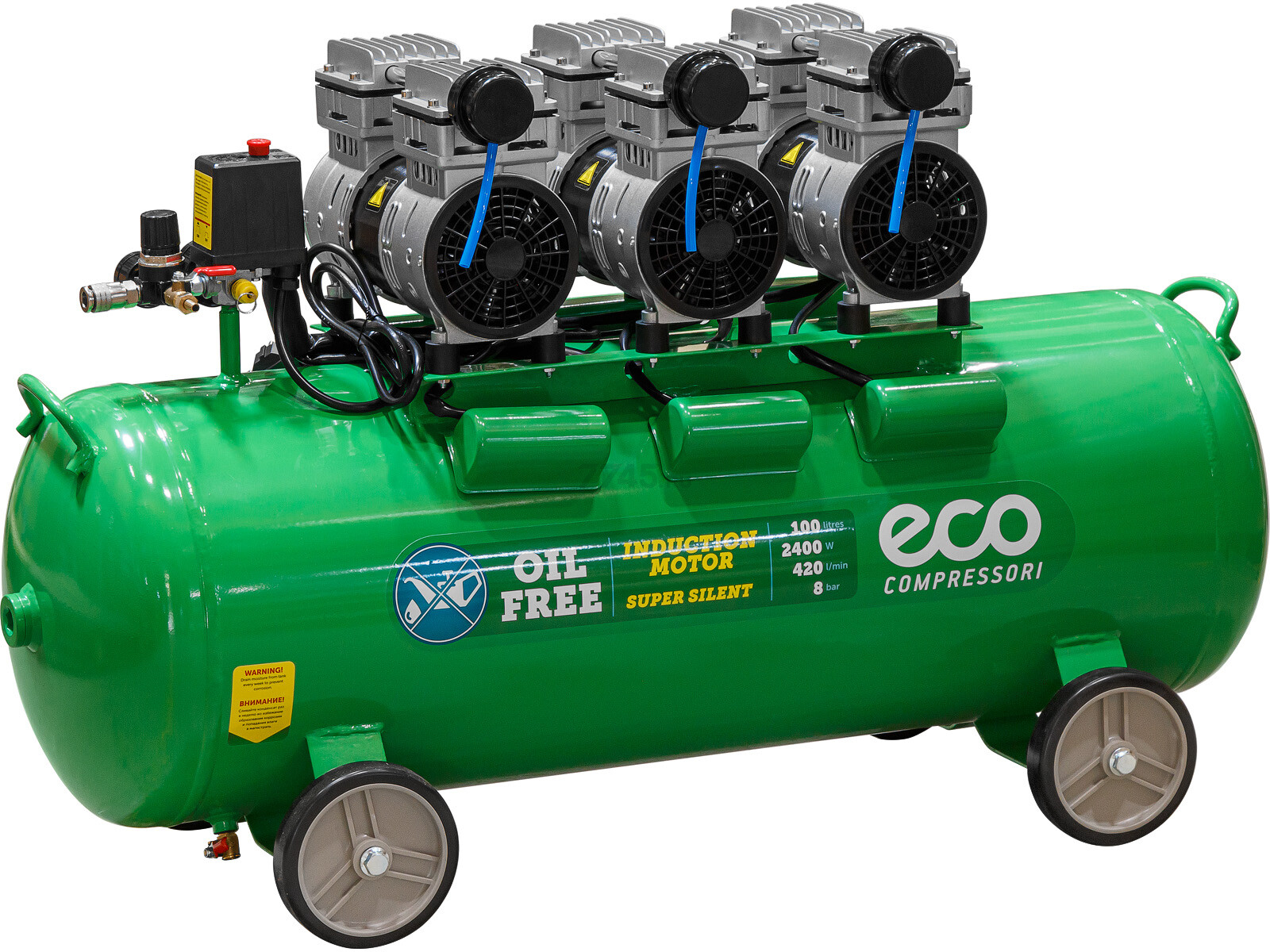 Компрессор безмасляный ECO AE-100-OF1 (EC2610-1) - Фото 12