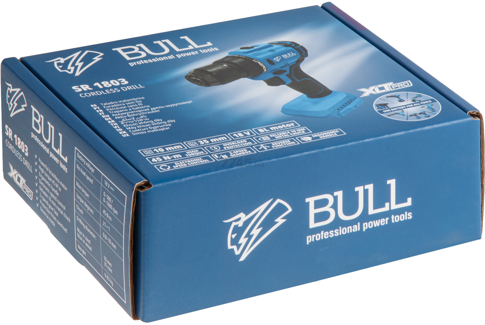 Дрель-шуруповерт аккумуляторная BULL SR 1803 XLTpro SOLO (1329672) - Фото 8