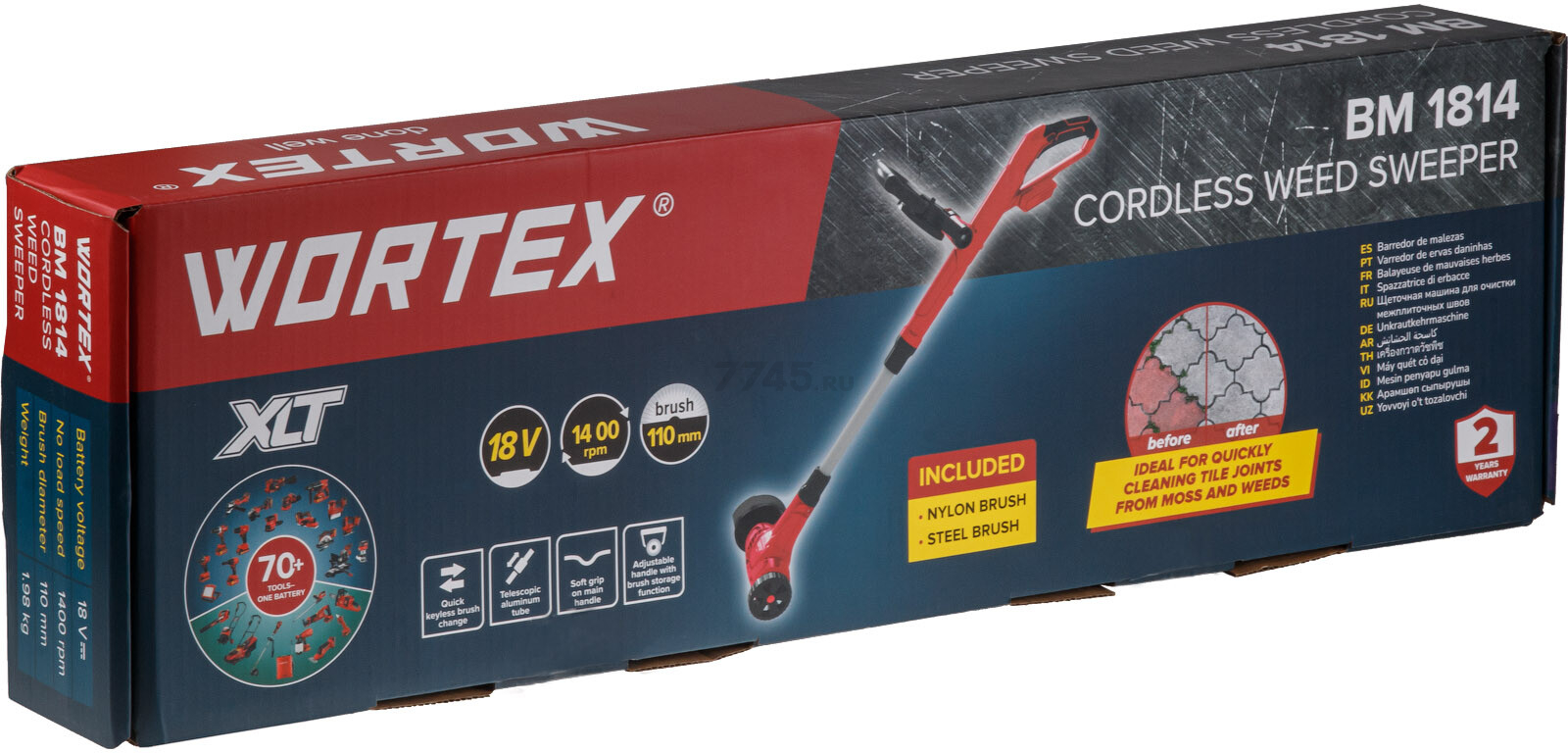 Щеточная машина аккумуляторная WORTEX BM 1814 XLT SOLO (1334641) - Фото 13