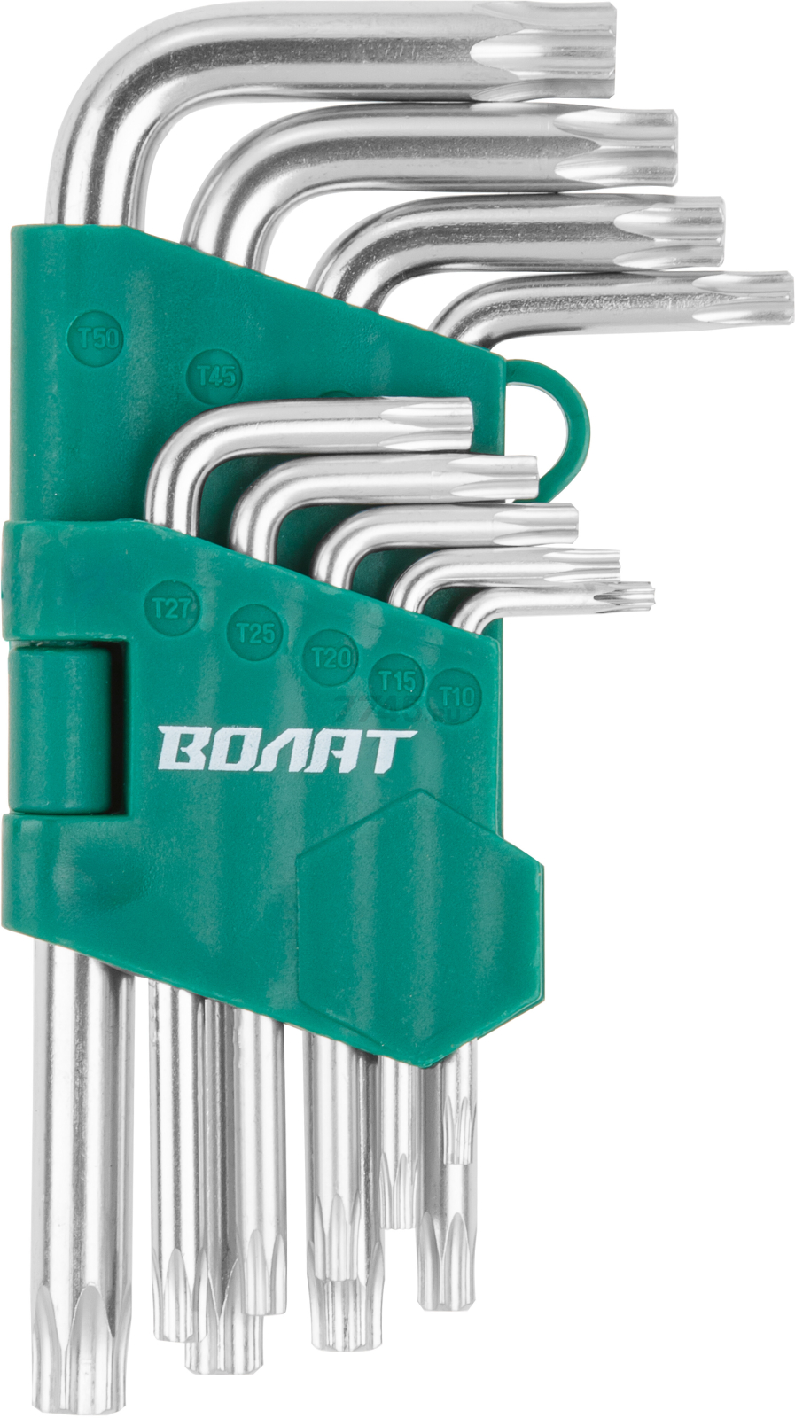Набор ключей Torx T10Н-T50Н 9 предметов коротких ВОЛАТ (11025-09) - Фото 5