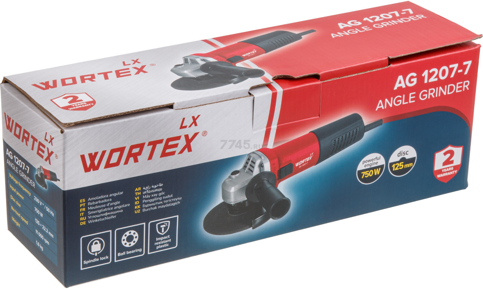 Шлифмашина угловая (болгарка) WORTEX LX AG 1207-7 (1335618) - Фото 15