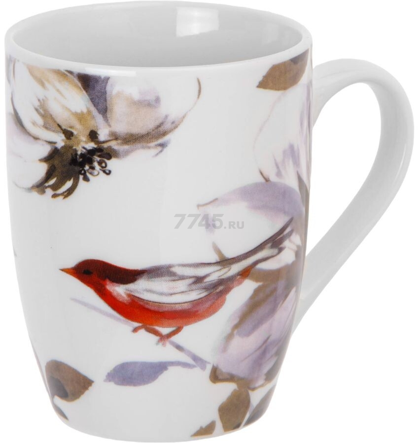 Кружка керамическая PERFECTO LINEA Flower Bird-2 360 мл (30-063642) - Фото 4