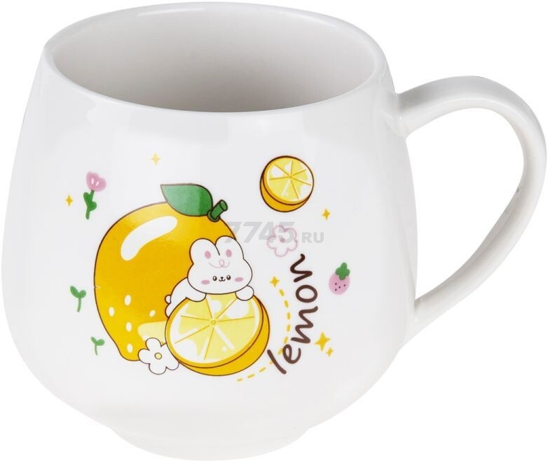 Кружка керамическая PERFECTO LINEA Sweet fruits лимон 350 мл (17-401111) - Фото 5