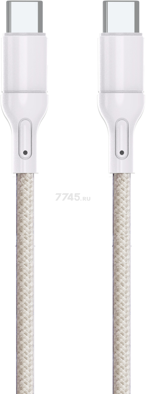 Кабель USB KEIZEN KZ-5289102, Type-C - Type-C, PD65W, 1 м, бежевый - Фото 6