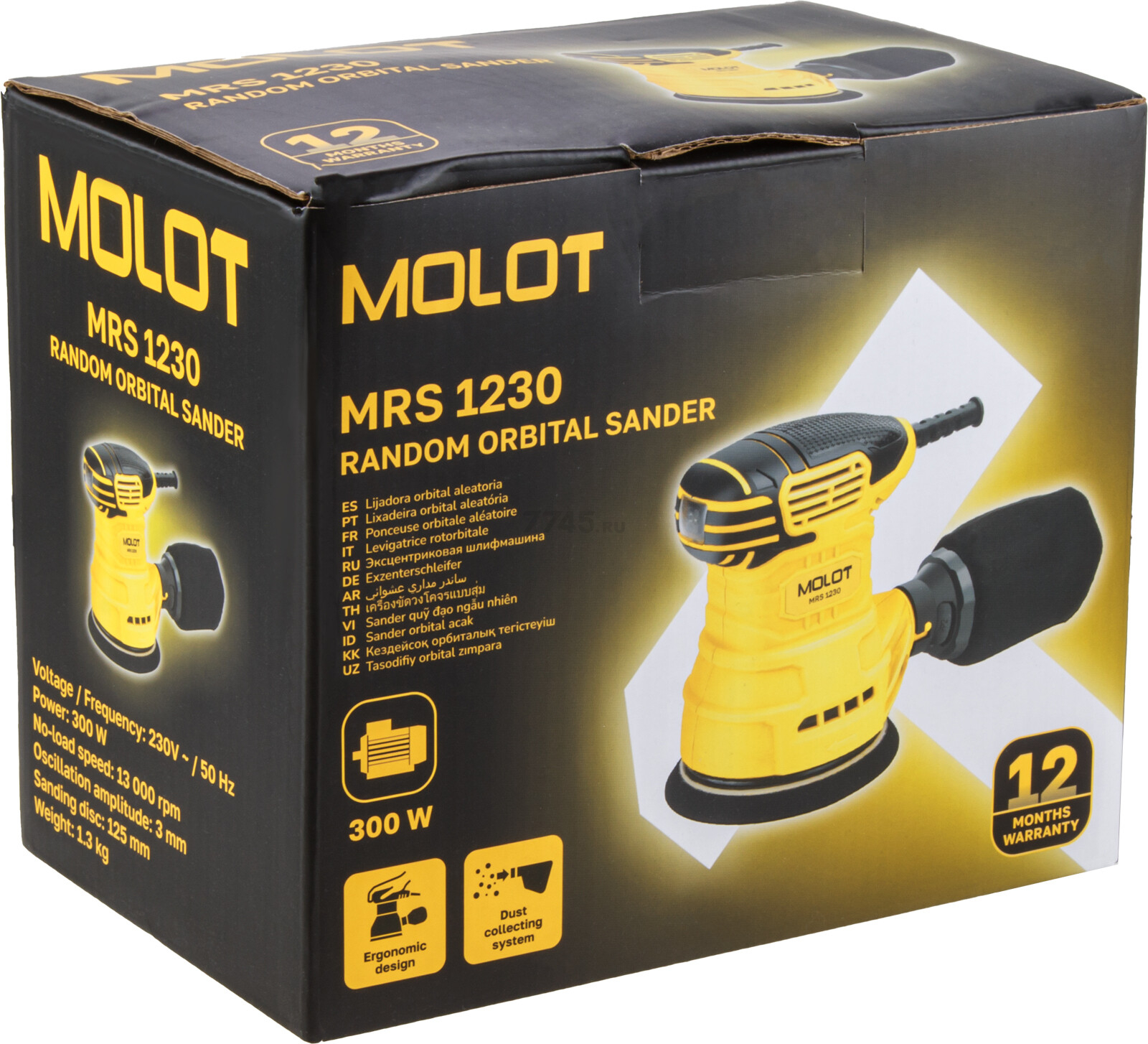 Шлифмашина эксцентриковая (орбитальная) MOLOT MRS 1230 (1335778) - Фото 16