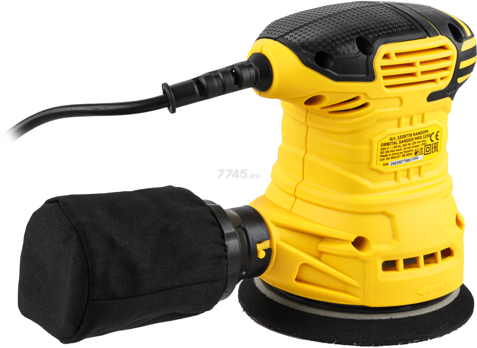 Шлифмашина эксцентриковая (орбитальная) MOLOT MRS 1230 (1335778) - Фото 9