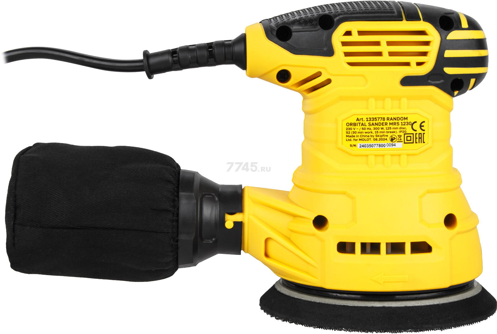 Шлифмашина эксцентриковая (орбитальная) MOLOT MRS 1230 (1335778) - Фото 10
