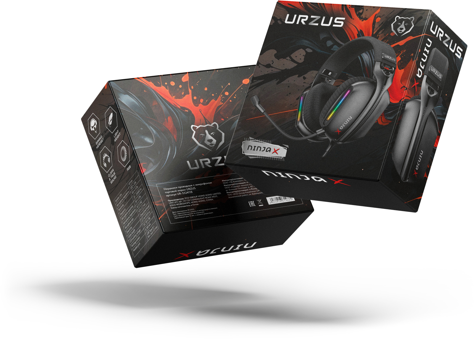 Наушники-гарнитура игровые URZUS Ninja X UR-5524118 - Фото 10