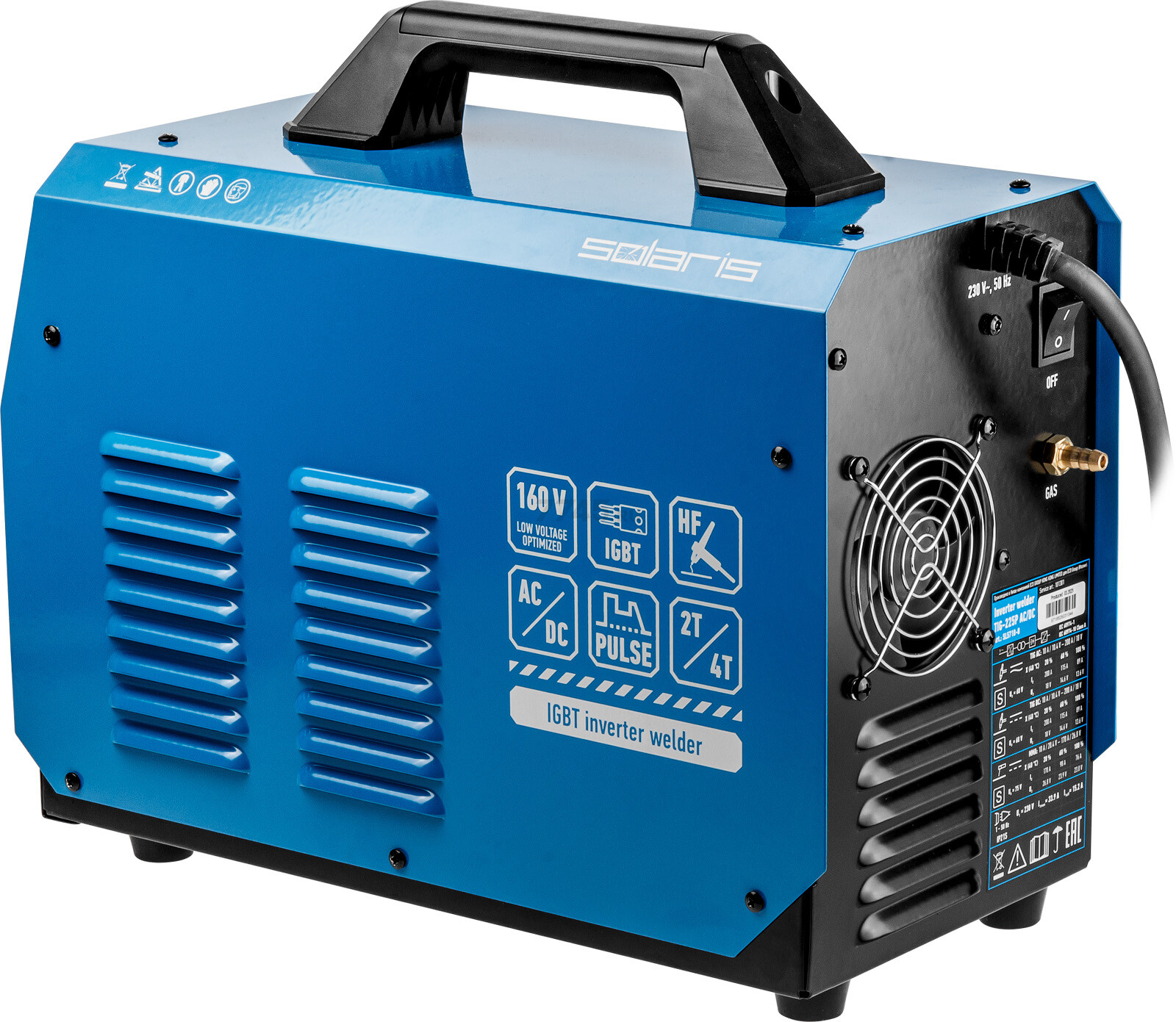 Инвертор сварочный SOLARIS TIG-225P AC/DC (SL5718-8) - Фото 11