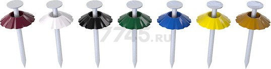 Гвозди декоративные 1,8х32 мм зеленая шляпка STARFIX 100 штук (SMZ1-61557-100)