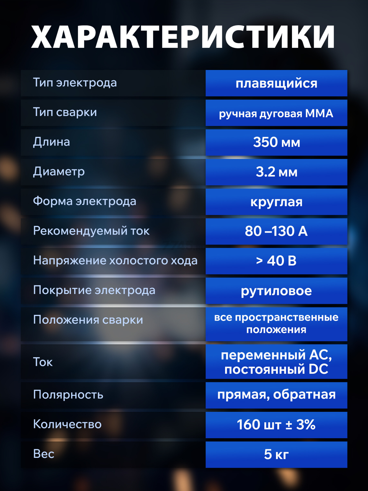 Электрод для углеродистой стали 3,2 мм SOLARIS МР-3 5 кг (WM-1108) - Фото 3