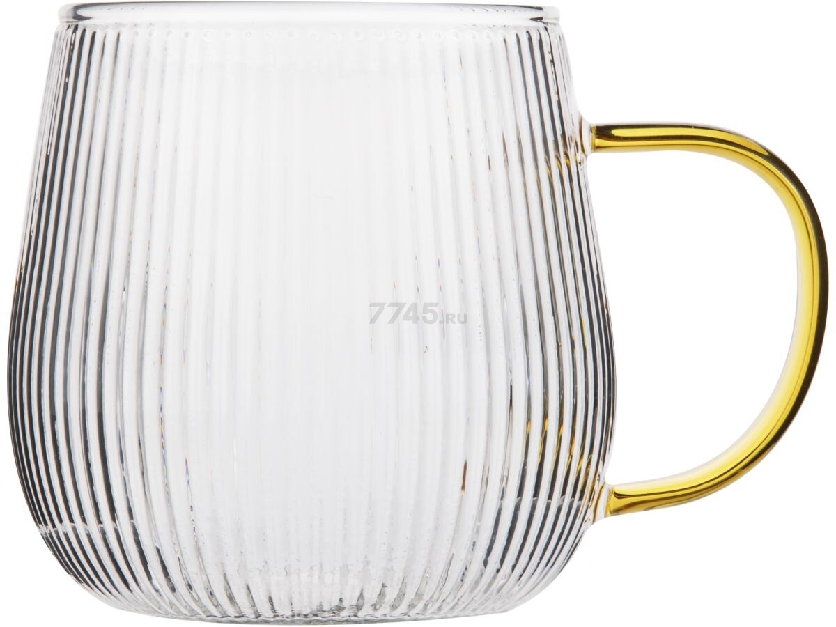 Кружка стеклянная PERFECTO LINEA Aria Golden 400 мл (30-004001) - Фото 2