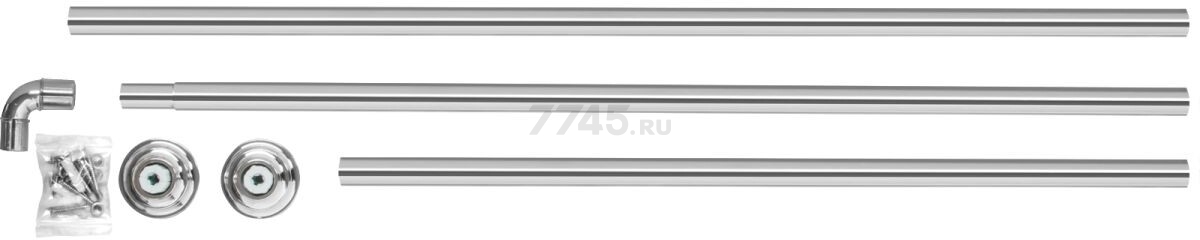 Карниз для ванной PERFECTO LINEA угловой 170х70 см (36-020105) - Фото 6