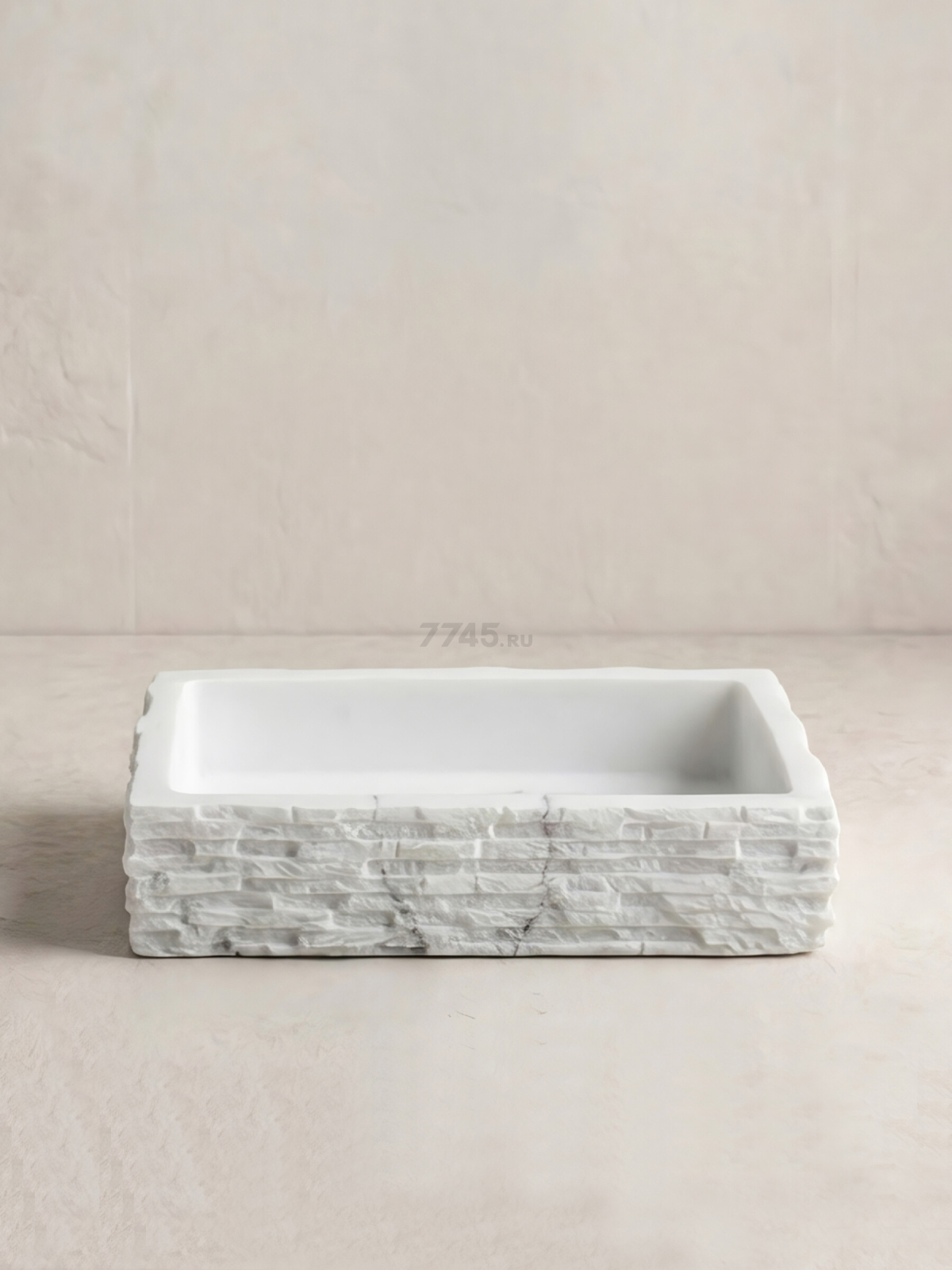 Мыльница PERFECTO LINEA StoneWave белый (35-130813) - Фото 4