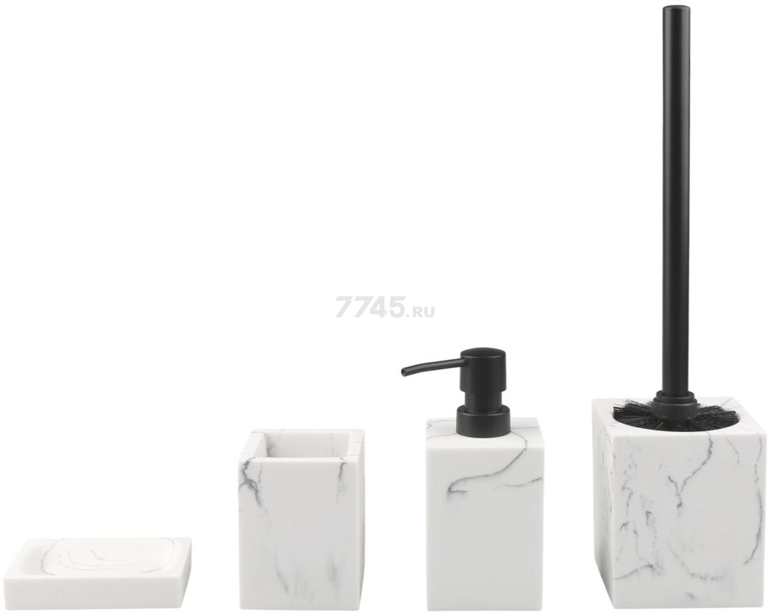Набор аксессуаров для ванной комнаты PERFECTO LINEA Marble (35-000105) - Фото 8