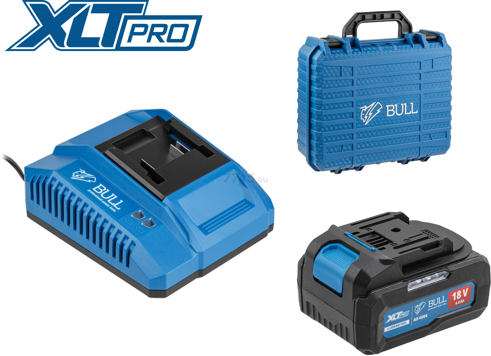Комплект аккумулятор 18В 4Ач и зарядное устройство BULL XLTpro SET (2329061) - Фото 2