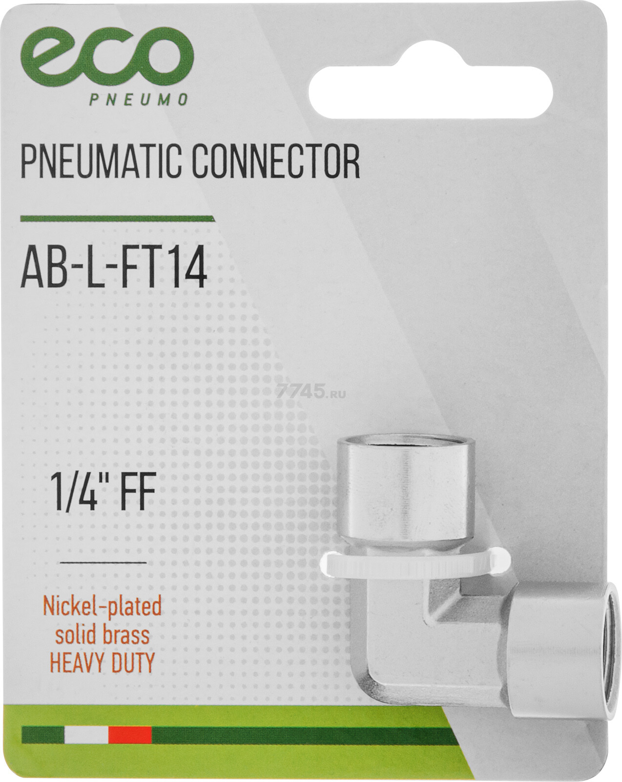 Переходник L-образное внутренняя резьба 1/4" ECO (AB-L-FT14)