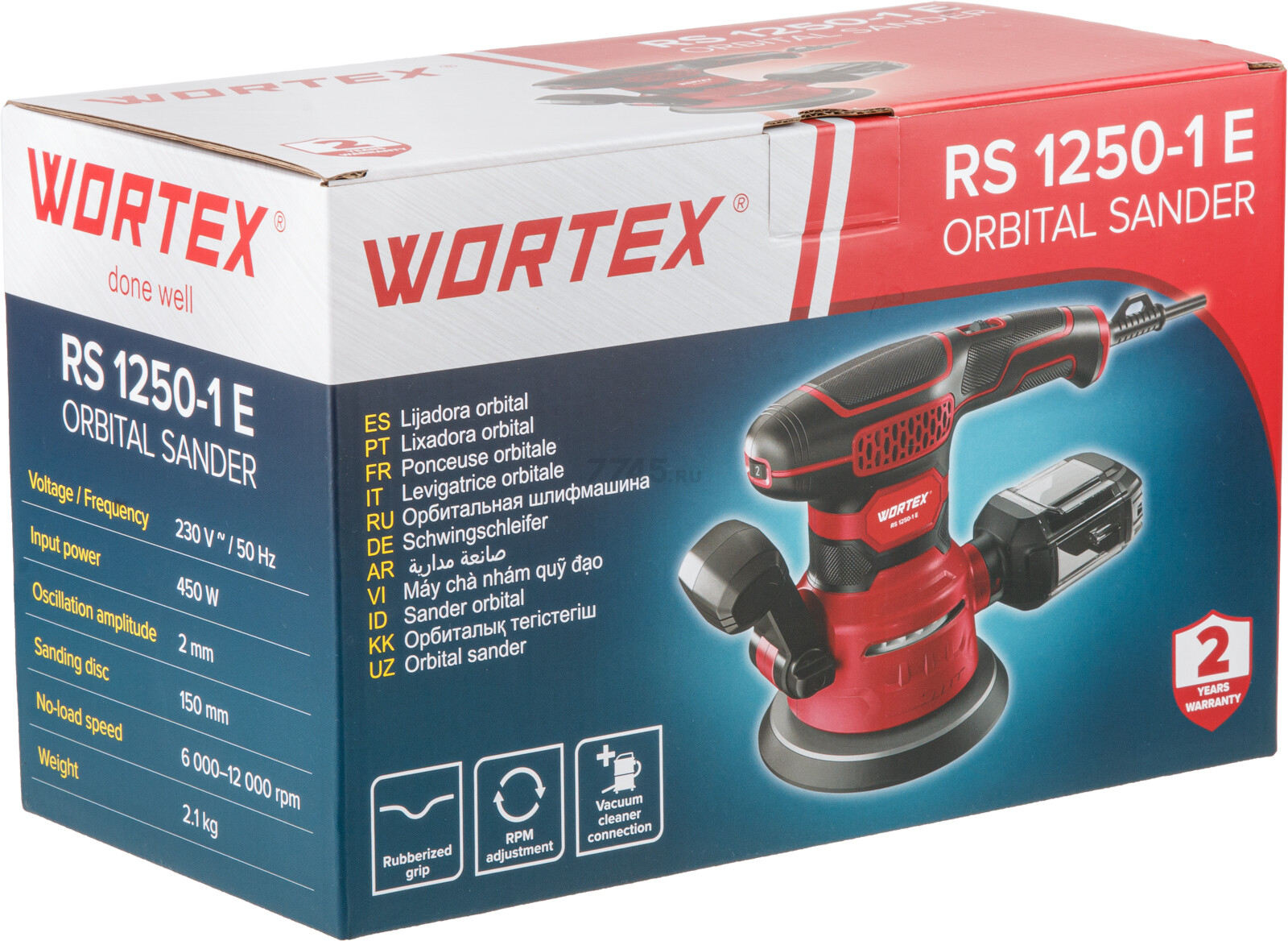 Шлифмашина эксцентриковая (орбитальная) WORTEX RS 1250-1 E (2319096) - Фото 13