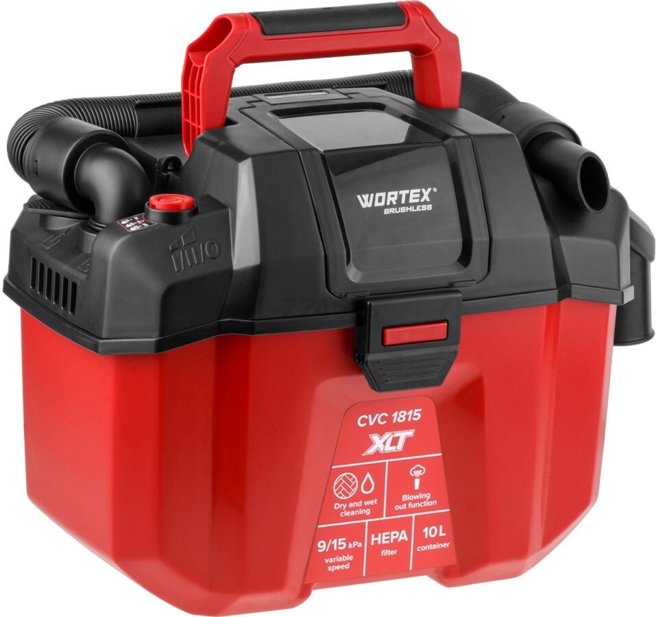 Пылесос строительный аккумуляторный  WORTEX CVC 1815 XLT SET (2334162) - Фото 7