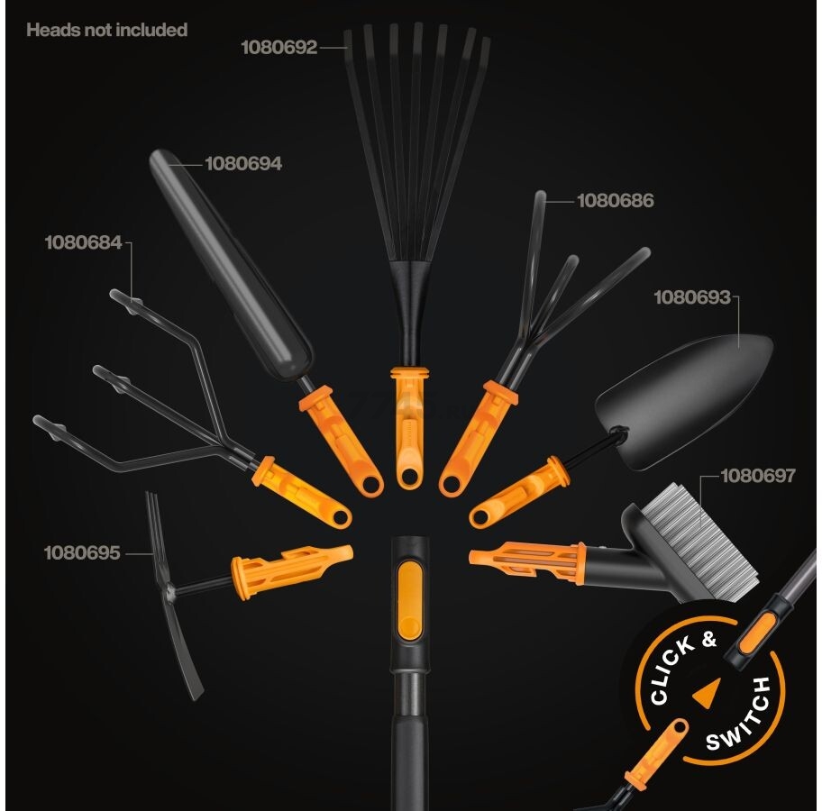Рукоятка универсальная 290 мм FISKARS OneClick S (1080548) - Фото 6