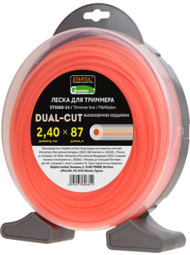 Леска для триммера d 2,4 мм Dual-Cut STARTUL GARDEN