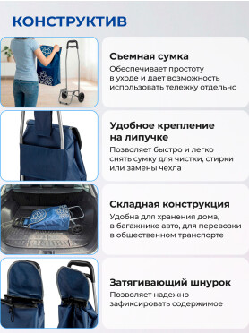 Сумка-тележка хозяйственная PERFECTO LINEA 20 кг