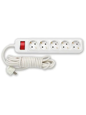 Удлинитель 5 м 5 розеток 2,5 кВт с заземлением и выключателем BYLECTRICA (У10-286 5м)