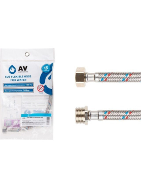 Гибкая подводка для воды гайка 3/4" - штуцер 3/4" AV ENGINEERING 