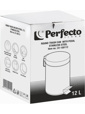 Ведро мусорное с педалью PERFECTO LINEA 22-1001