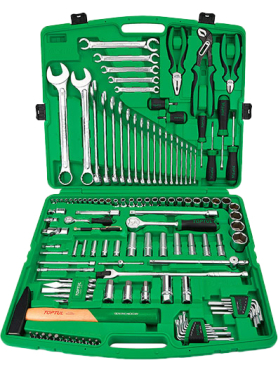 Набор инструментов 1/4", 1/2" 6 граней 130 предметов TOPTUL 