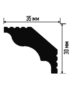 Плинтус потолочный ПЛИНТЭКС D 35/30