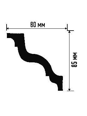 Плинтус потолочный ПЛИНТЭКС D 80/85