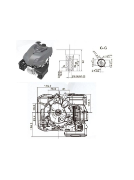 Двигатель (мотор) для газонокосилки ECO LG-735 DV196 