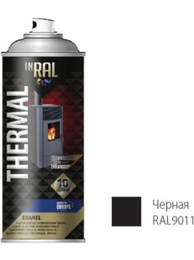 Эмаль аэрозольная термостойкая силиконовая INRAL Thermal Enamel 