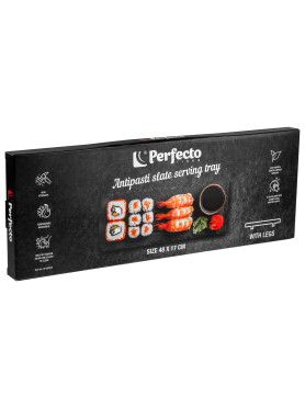 Блюдо из сланца на ножках PERFECTO LINEA 48x17 см 