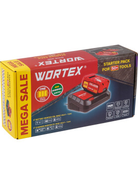 Комплект аккумулятор 18В 4Ач и зарядное устройство WORTEX XLT SET 